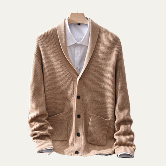 Men’s Shawl Collar Knitted Cardigan