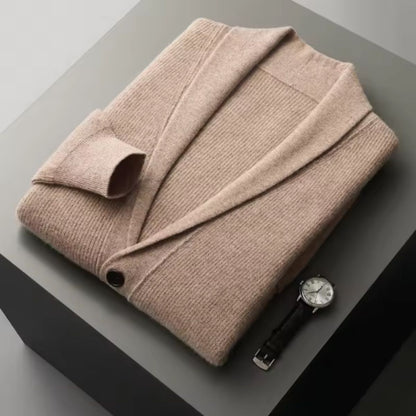 Men’s Shawl Collar Knitted Cardigan