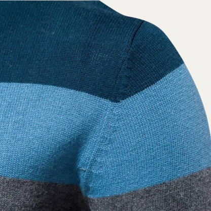 Men’s Ombre Striped Crewneck Sweater