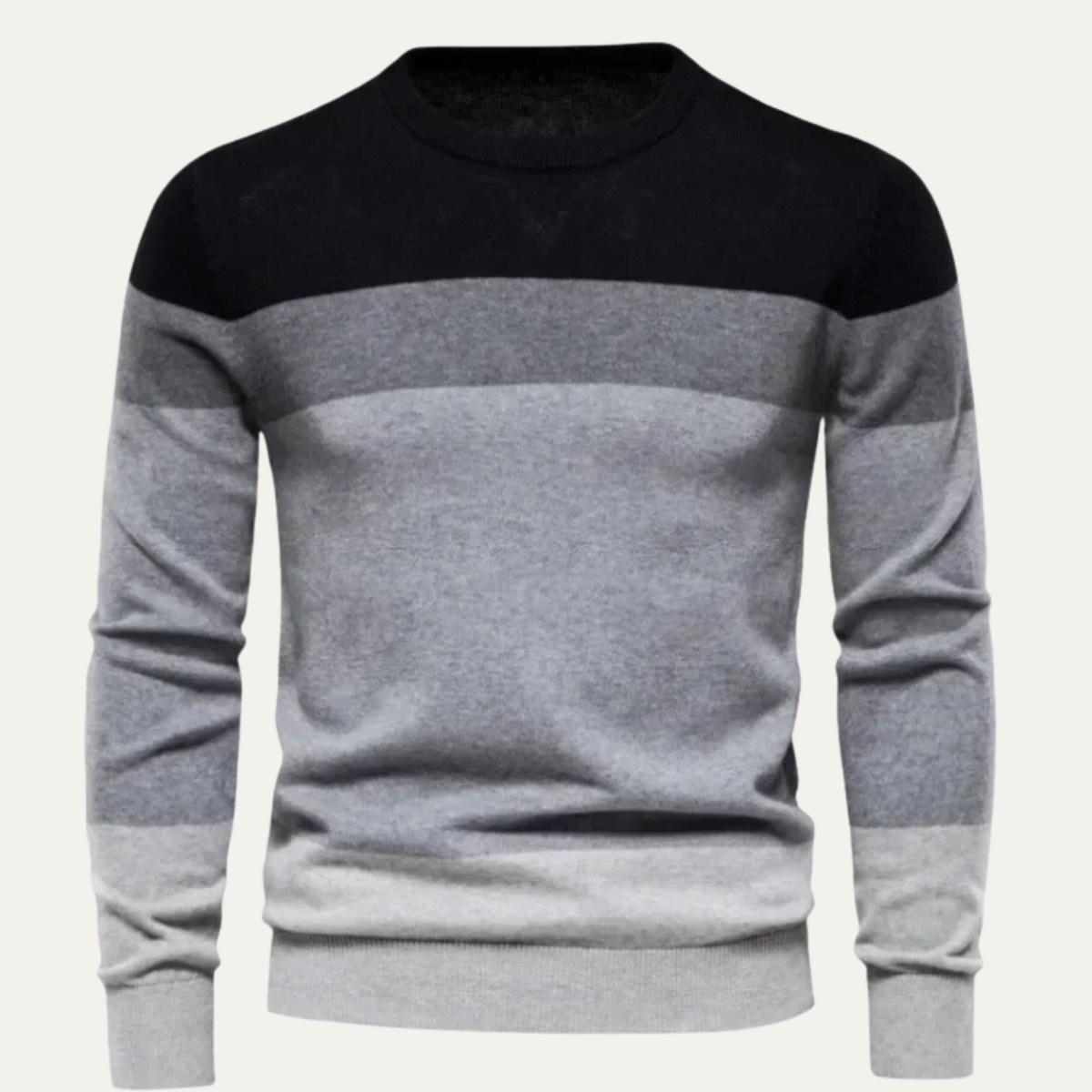 Men’s Ombre Striped Crewneck Sweater