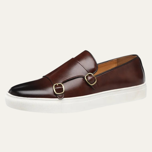 Men’s Leather Double Monk Strap Loafer
