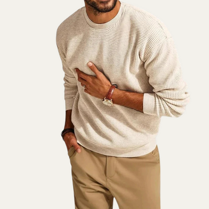 Men’s Textured Waffle Sweater