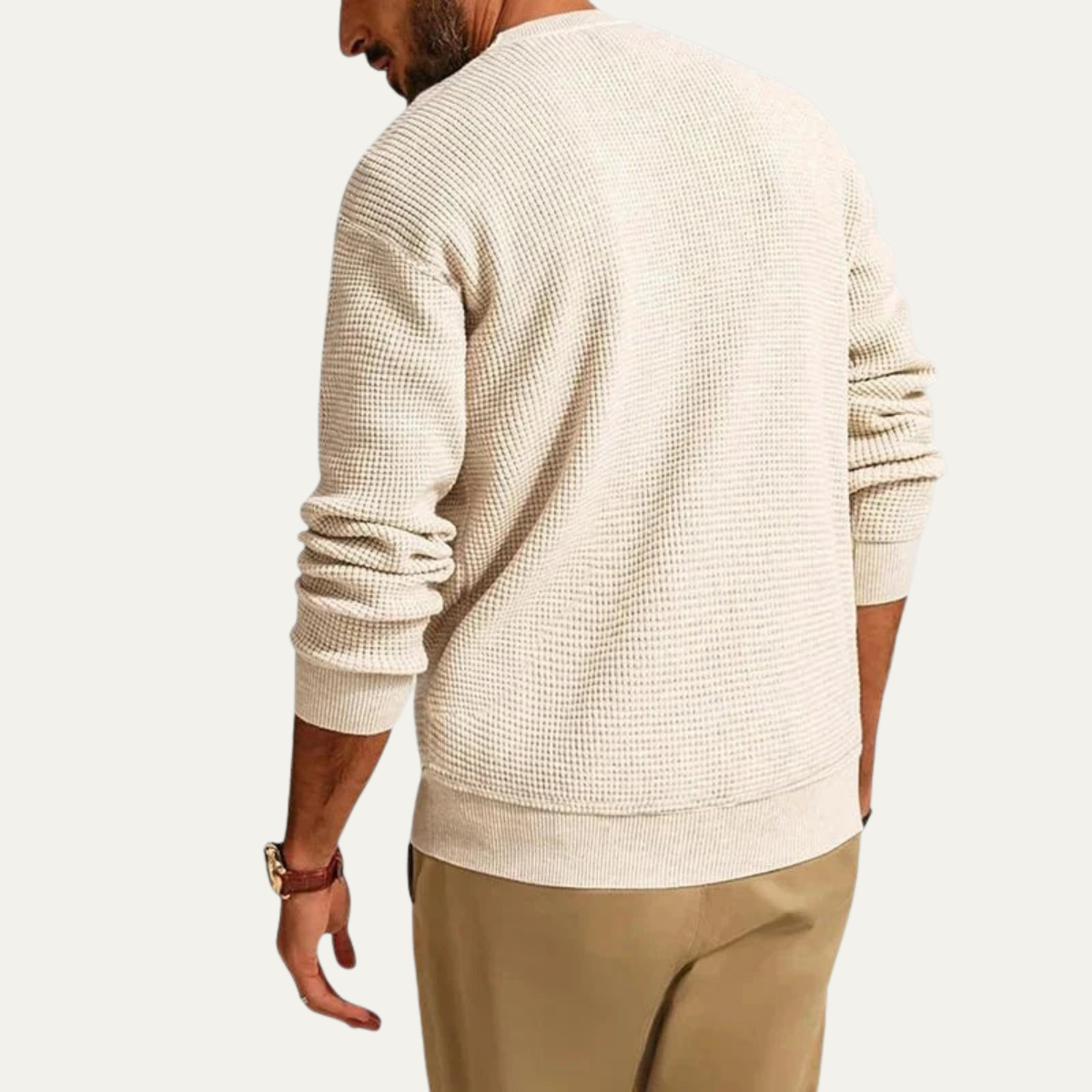 Men’s Textured Waffle Sweater