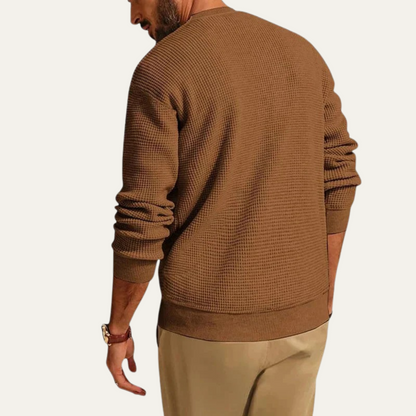 Men’s Textured Waffle Sweater