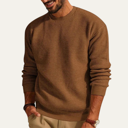 Men’s Textured Waffle Sweater