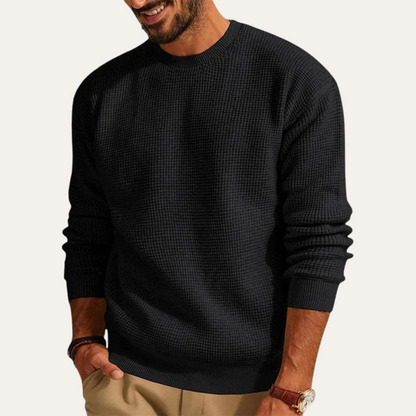 Men’s Textured Waffle Sweater