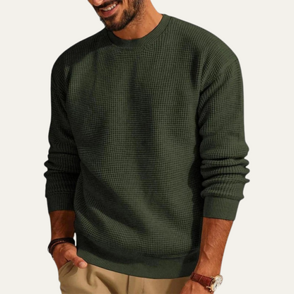 Men’s Textured Waffle Sweater