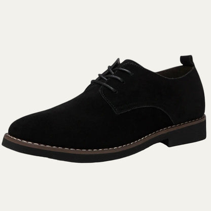 Men’s Suede Derby Shoe with Lace-Up Closure