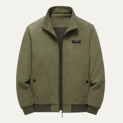 Men’s Corduroy Stand Collar Bomber Jacket