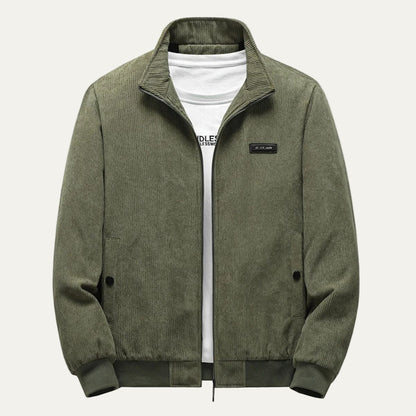 Men’s Corduroy Stand Collar Bomber Jacket
