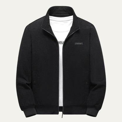Men’s Corduroy Stand Collar Bomber Jacket
