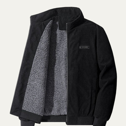 Men’s Corduroy Stand Collar Bomber Jacket