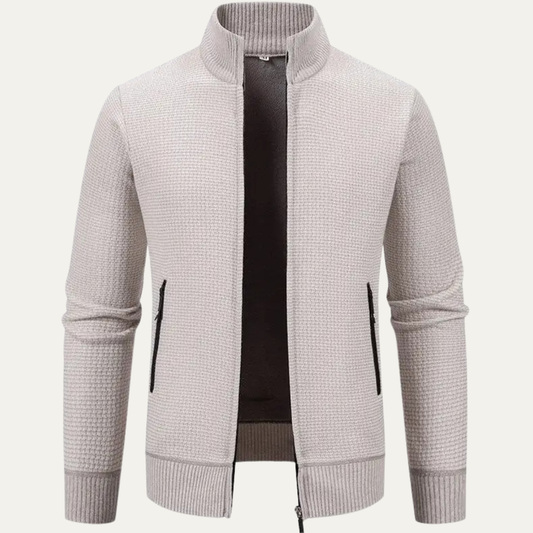 Men’s Zip-Up Knitted Sweater Jacket