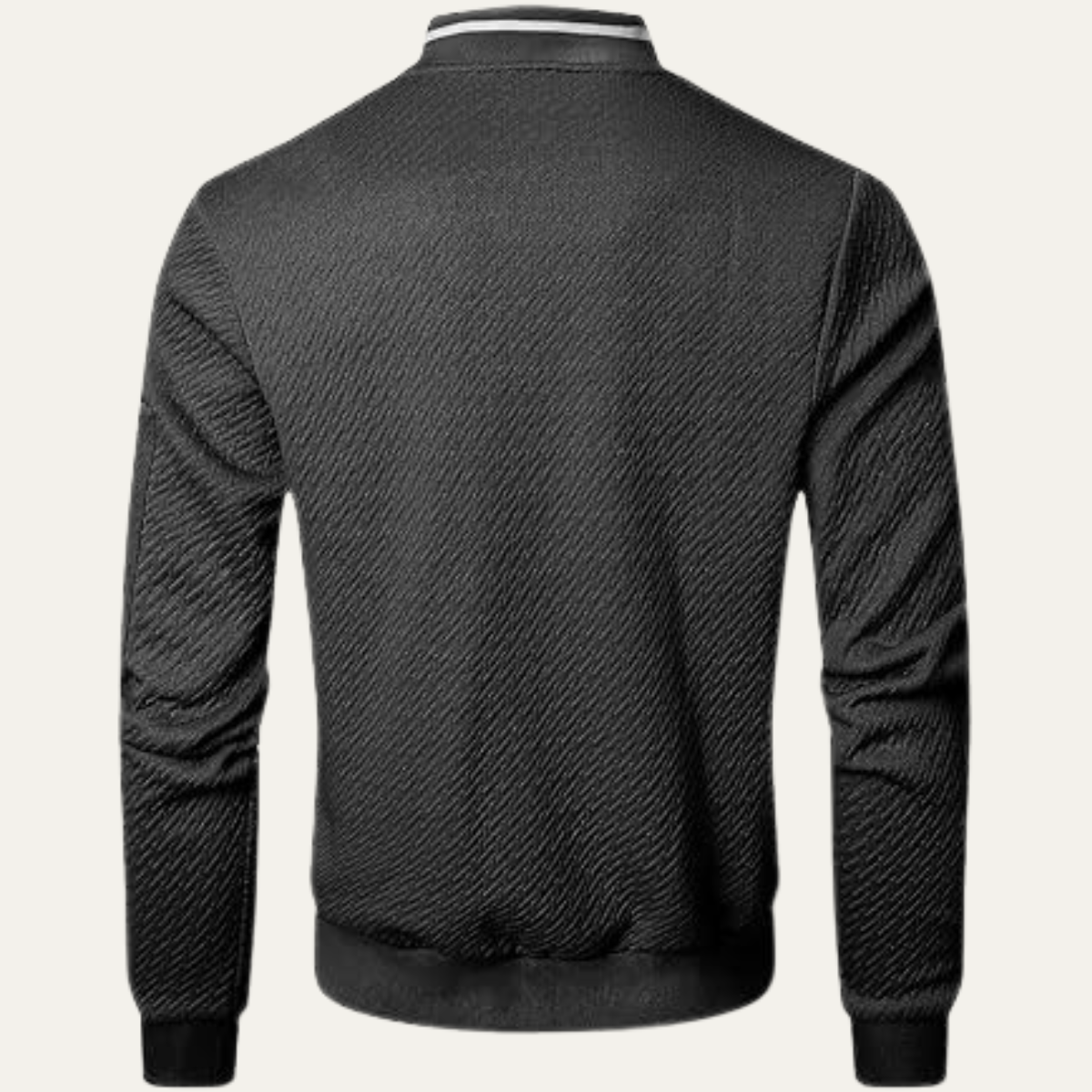Men’s Striped Collar Bomber Jacket