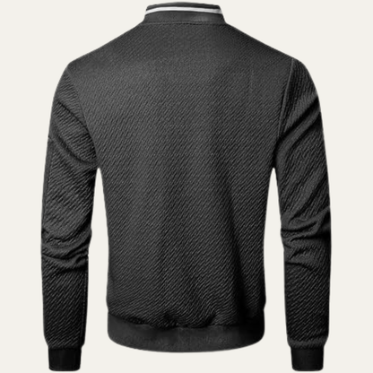 Men’s Striped Collar Bomber Jacket