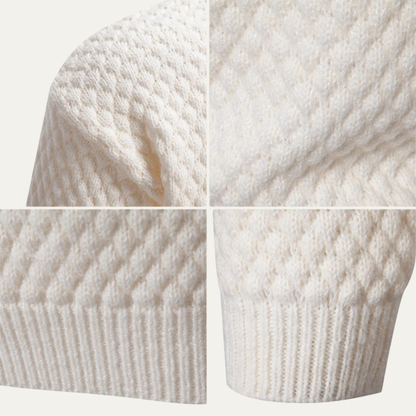Men’s Textured Diamond Knit Turtleneck