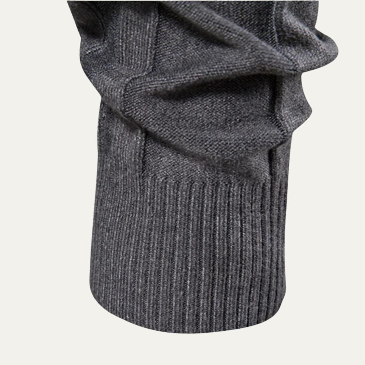 Men’s Vertical Ribbed Turtleneck Sweater
