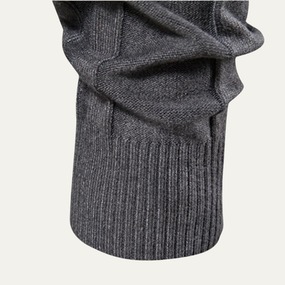 Men’s Vertical Ribbed Turtleneck Sweater