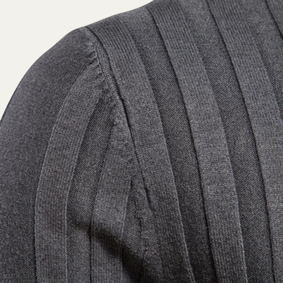 Men’s Vertical Ribbed Turtleneck Sweater
