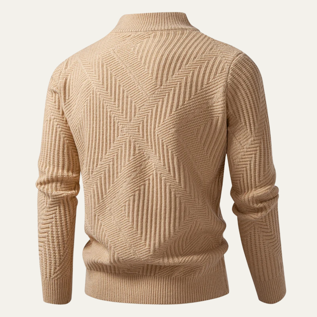 Men’s Fleece Pullover with Color-Block Design