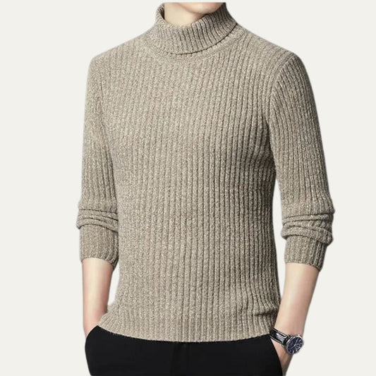 Men’s Rib Knit Turtleneck Sweater