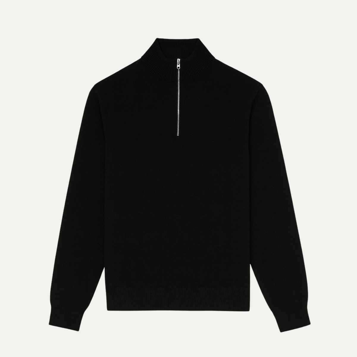 Men’s Classic Knit Sweater with Funnel Neck