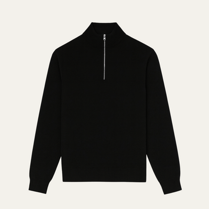 Men’s Classic Knit Sweater with Funnel Neck