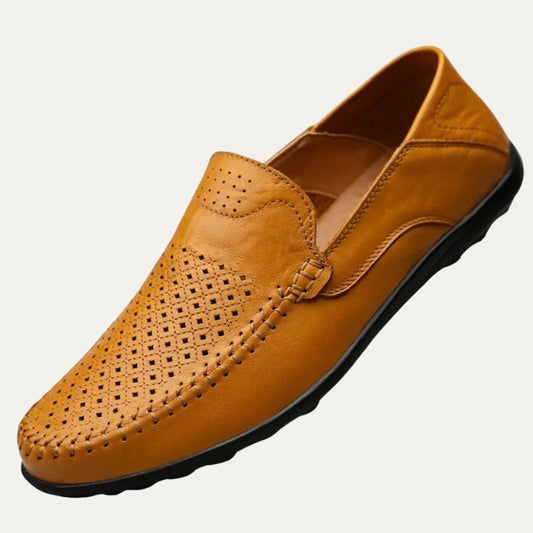 Men’s Perforated Leather Loafers