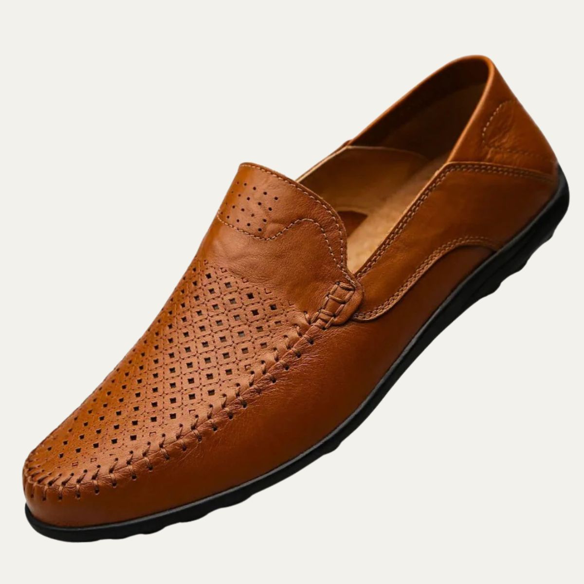 Men’s Perforated Leather Loafers