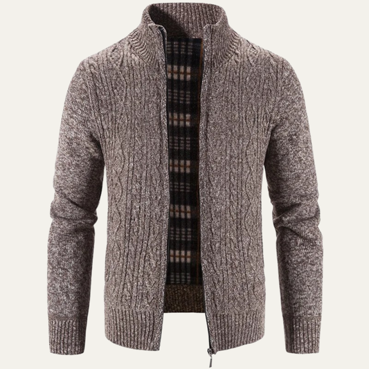 Men’s Textured Zip Knit Jacket