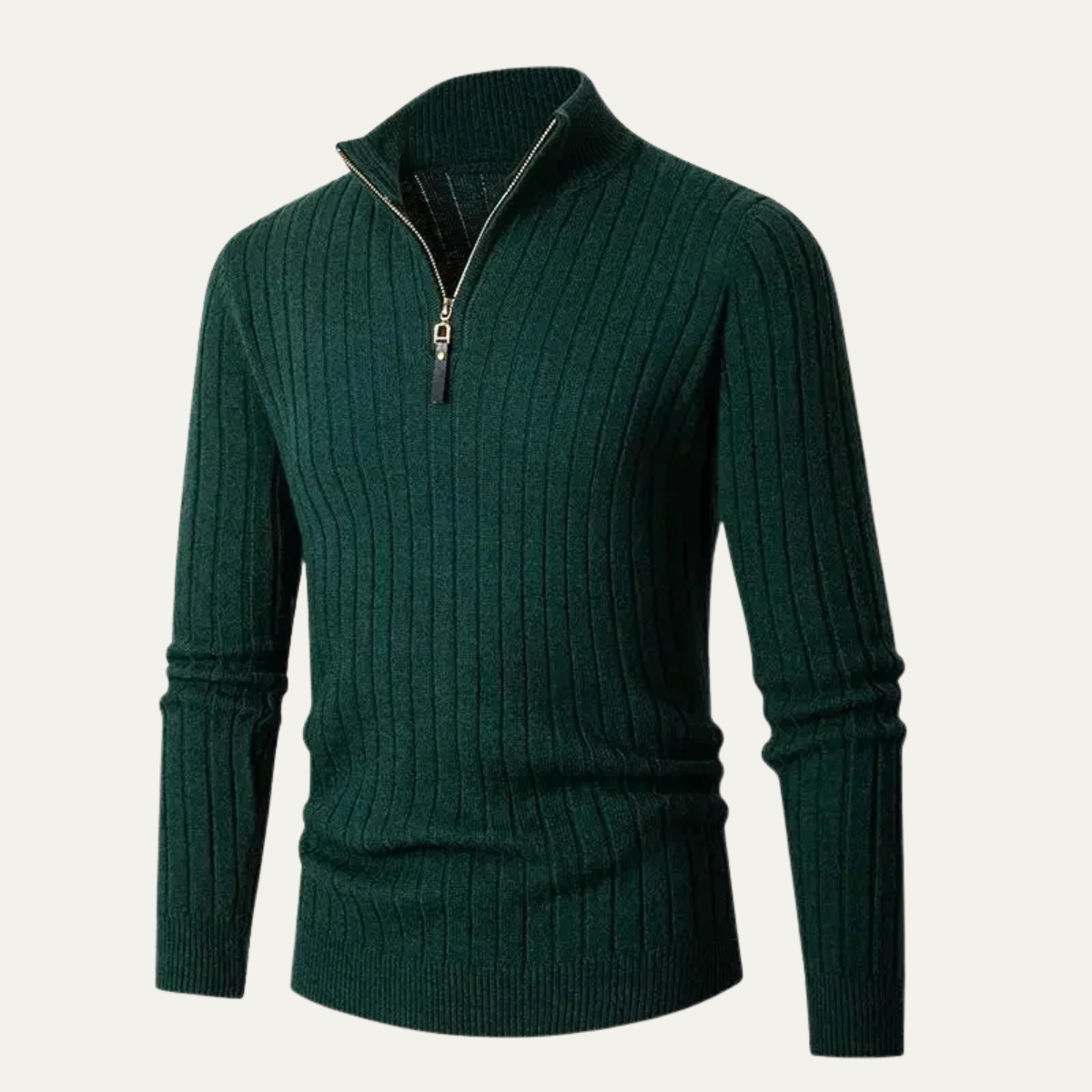 Men’s Slim-Fit Quarter-Zip Mock Neck Sweater