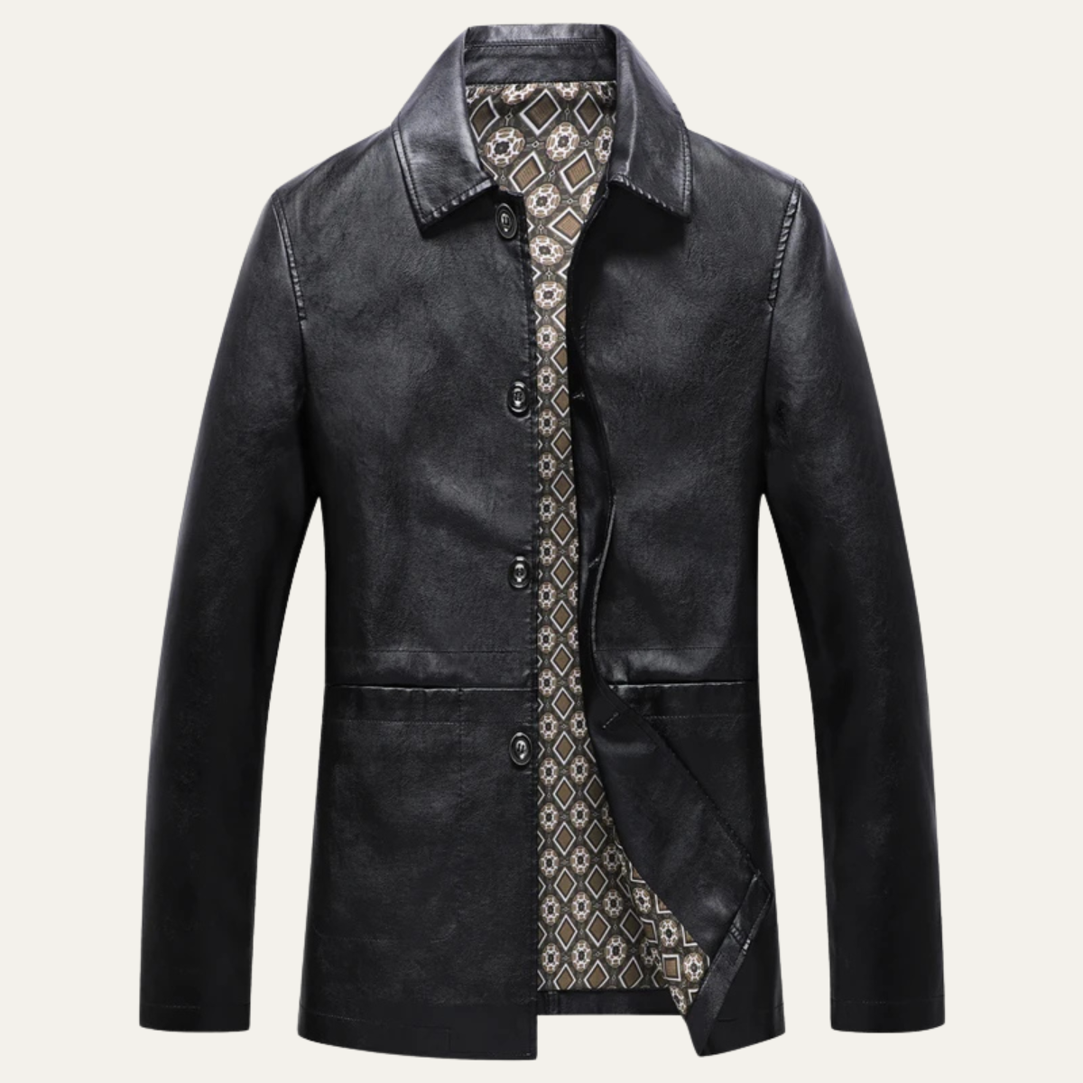 Men’s Classic Casual Leather Coat