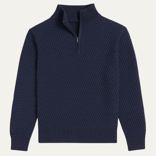 Men’s Quarter-Zip Sweater with Mock Neck
