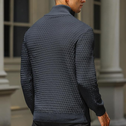 Men’s Quarter-Zip Sweater with Mock Neck