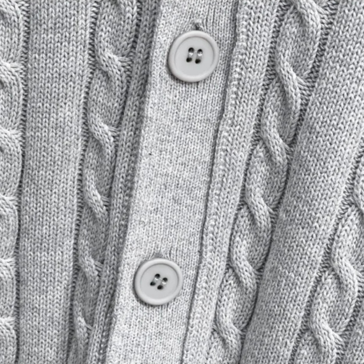 Men’s V-Neck Cardigan with Ribbed Knit