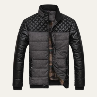 Men’s Quilted Contrast Bomber Padded Jacket