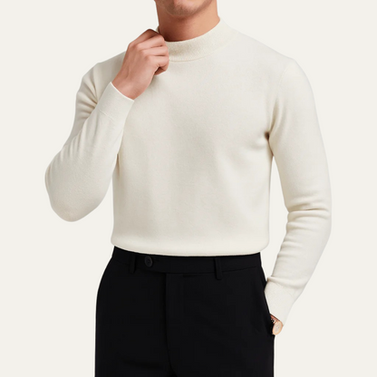 Men’s Classic Ribbed Mock-Neck Sweater