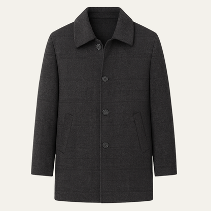 Men’s Winter Wool Plaid Overcoat