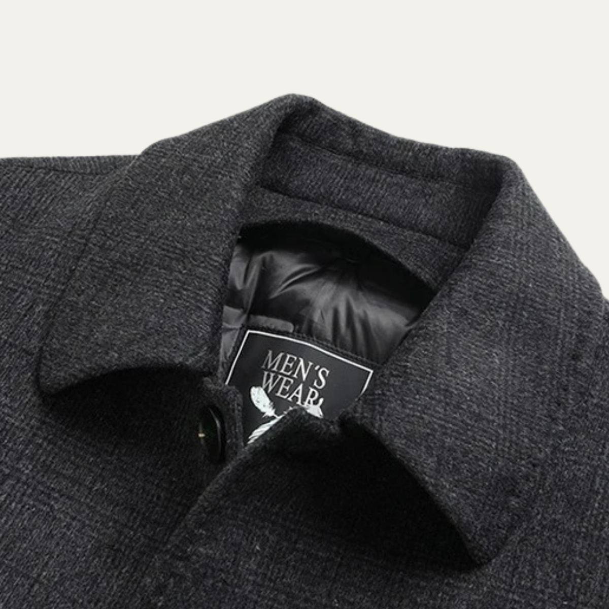 Men’s Winter Wool Plaid Overcoat