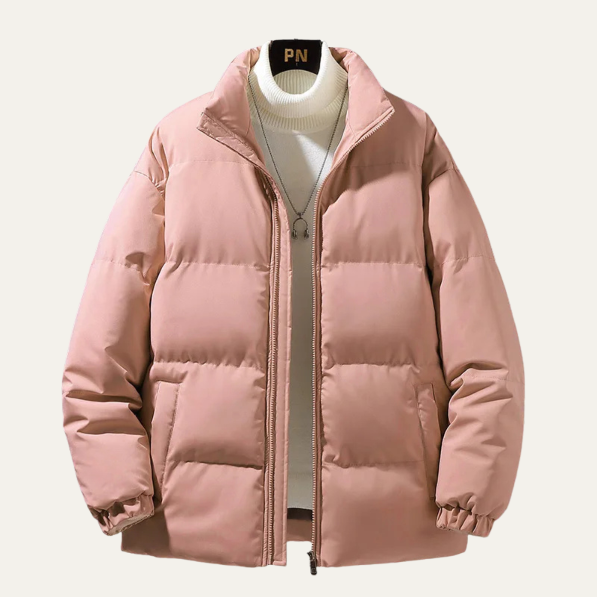 Men’s Classic Waist-Length Thick Puffer Jacket