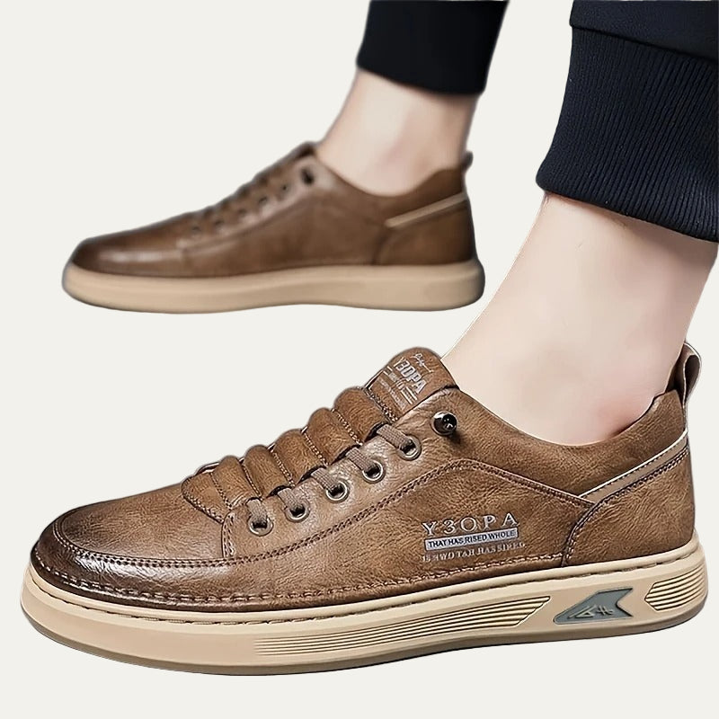 Men’s Sleek Leather Accent Sneakers