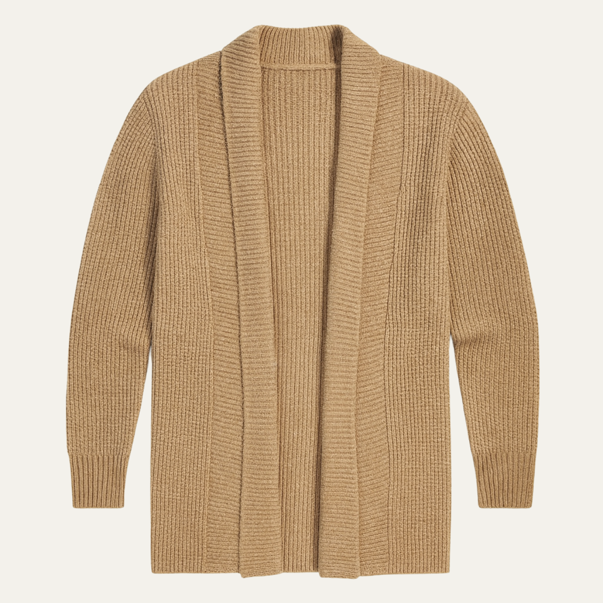 Men’s Cozy Ribbed Shawl Cardigan