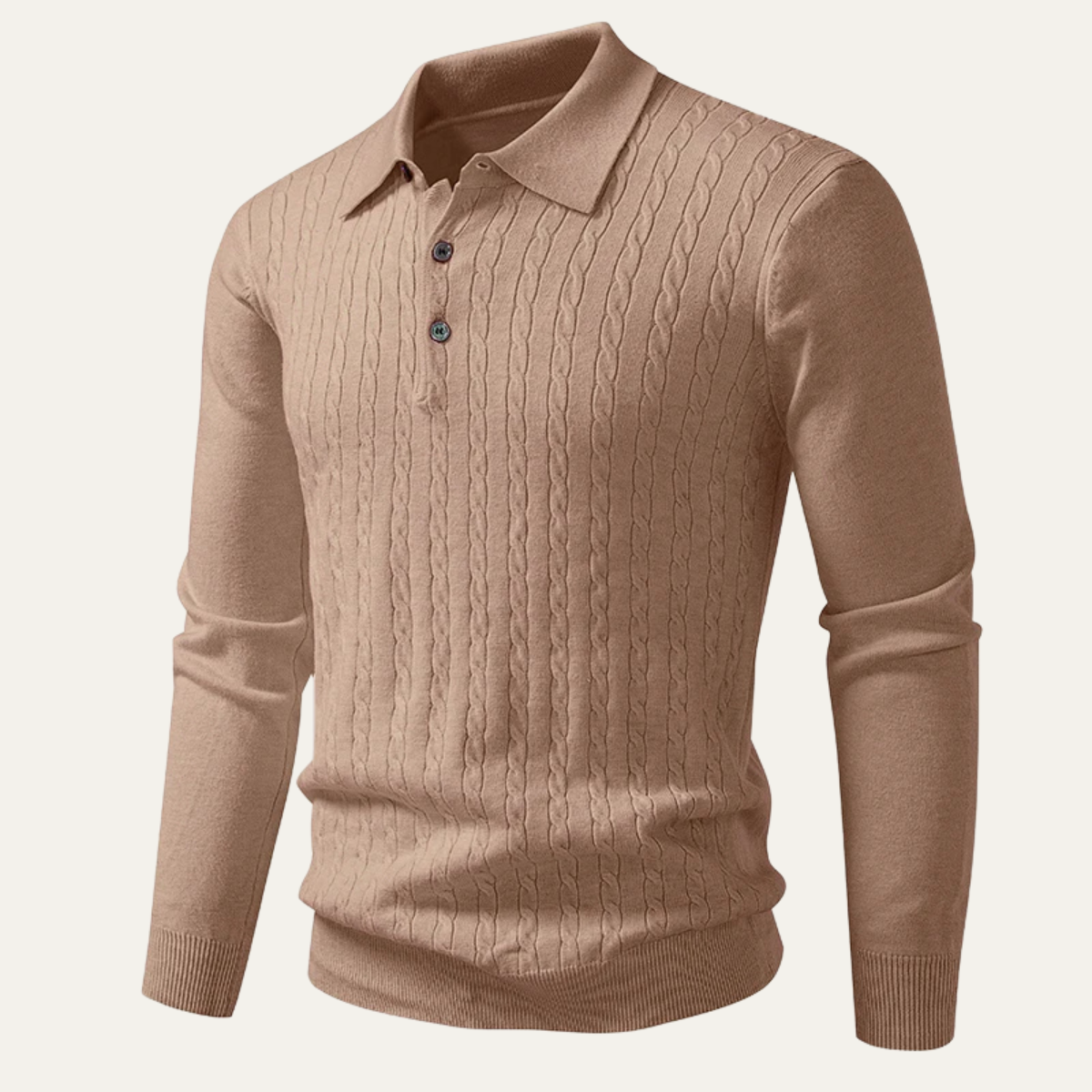 Men’s Soft Cotton Cable-Knit Sweater