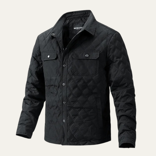 Men’s Quilted Snap-Button Shacket