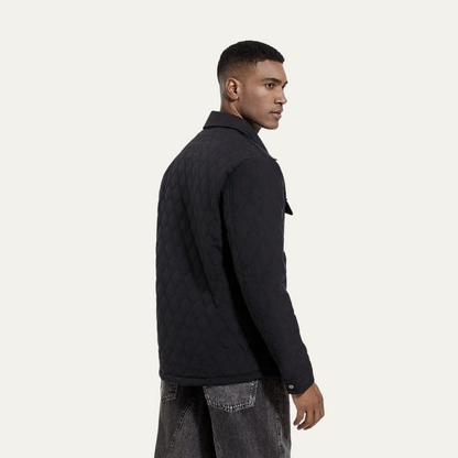 Men’s Quilted Snap-Button Shacket