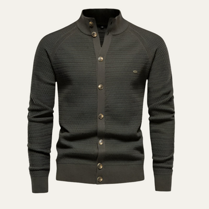 Men’s Stylish Textured Knit Cardigan