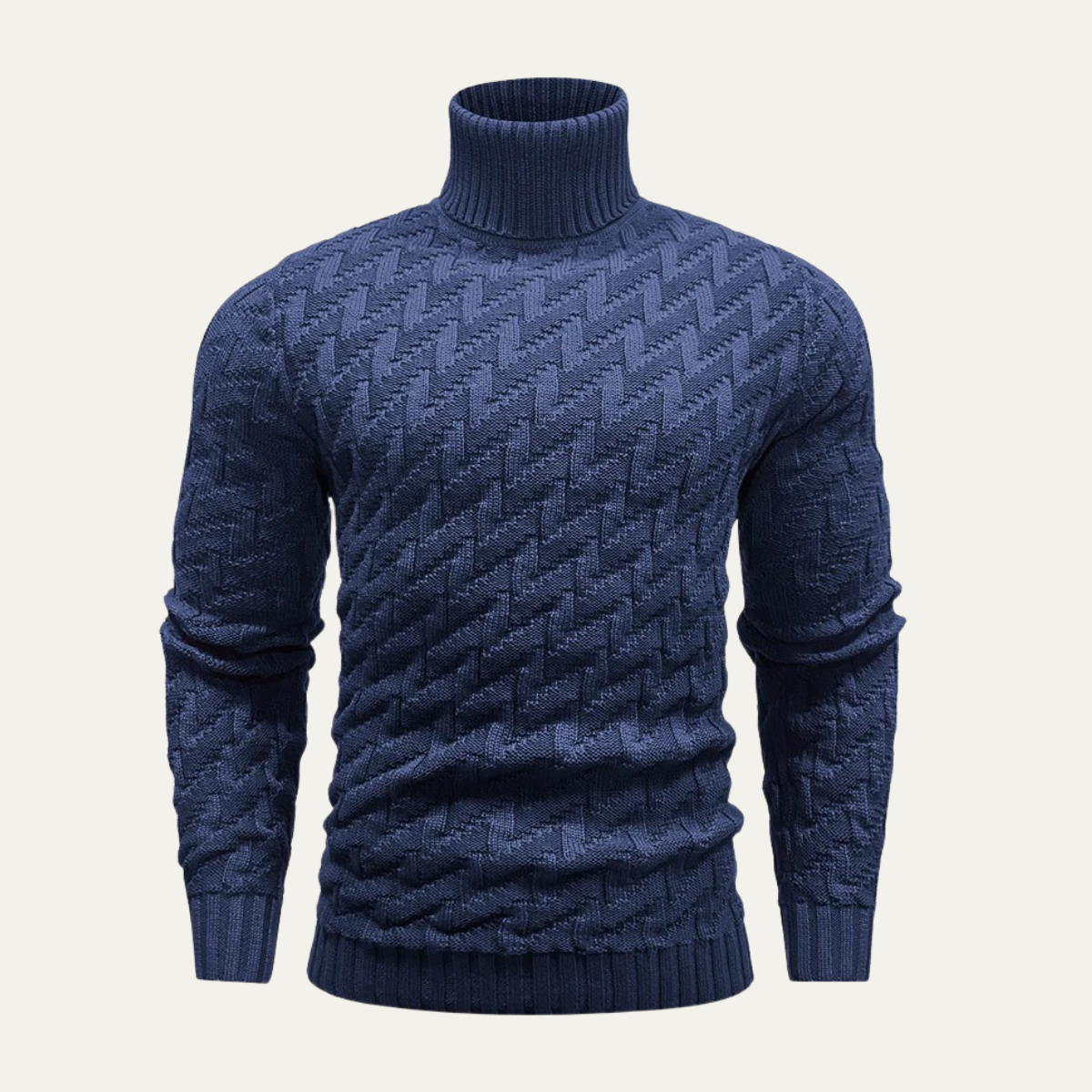 Men’s Geometric Turtleneck Sweater