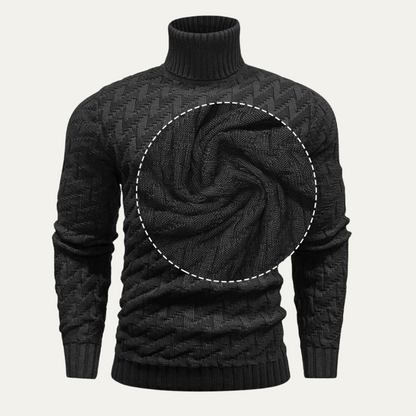 Men’s Geometric Turtleneck Sweater