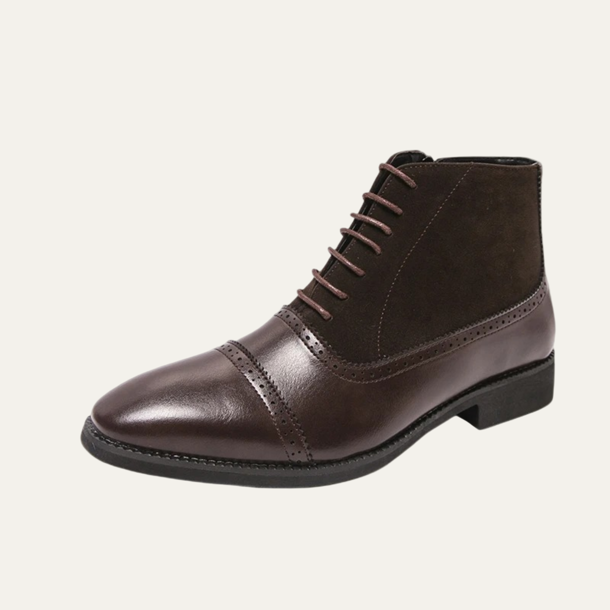 Men’s Leather Suede Brogue Boots