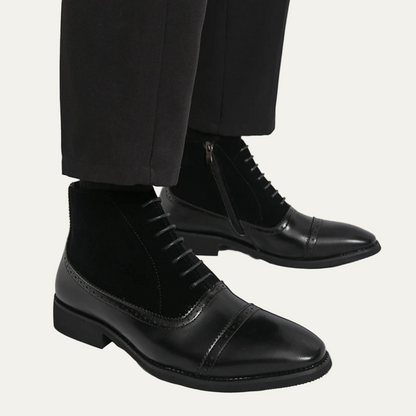 Men’s Leather Suede Brogue Boots